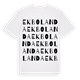 White t-shirt med Ekbolanda ordlek t-shirt