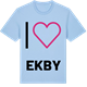 Blue Soul t-shirt med Jag älskar Ekby t-shirt stort tryck