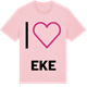 Pink Cotton t-shirt med Jag älskar Eke t-shirt stort tryck