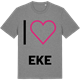 Mid Heather Gray t-shirt med Jag älskar Eke t-shirt stort tryck