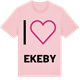 Pink Cotton t-shirt med Jag älskar Ekeby t-shirt stort tryck