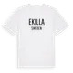 White t-shirt med Ekilla i Sverige t-shirt