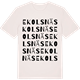Vintage White t-shirt med Ekolsnäs ordlek t-shirt