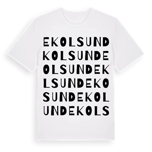 Ekolsund ordlek t-shirt – ekologisk bomull t-shirt från Pinshirt