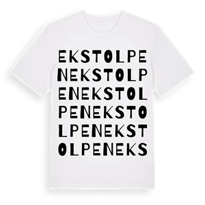 Ekstolpen ordlek t-shirt – ekologisk bomull t-shirt från Pinshirt