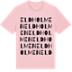 Pink Cotton t-shirt med Eldholmen ordlek t-shirt