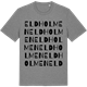 Mid Heather Gray t-shirt med Eldholmen ordlek t-shirt