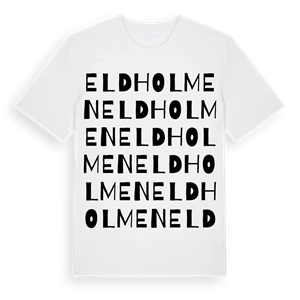 Eldholmen ordlek t-shirt – ekologisk bomull t-shirt från Pinshirt