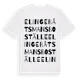 White t-shirt med Elinge Båtsmansboställe ordlek t-shirt
