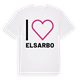 White t-shirt med Jag älskar Elsarbo t-shirt stort tryck