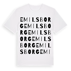 Emilsborg ordlek t-shirt – ekologisk bomull t-shirt från Pinshirt