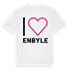 White t-shirt med Jag älskar Enbyle t-shirt stort tryck