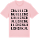 Pink Cotton t-shirt med Enkullen ordlek t-shirt