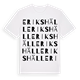 White t-shirt med Erikshäll ordlek t-shirt