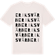 Vintage White t-shirt med Eriksvärn ordlek t-shirt