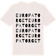 Vintage White t-shirt med Europatorget ordlek t-shirt