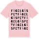 Pink Cotton t-shirt med Fågelgäspet ordlek t-shirt