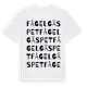 White t-shirt med Fågelgäspet ordlek t-shirt