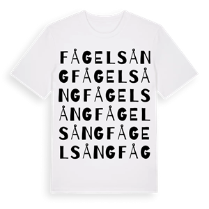 Fågelsång ordlek t-shirt – ekologisk bomull t-shirt från Pinshirt
