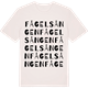 Vintage White t-shirt med Fågelsången ordlek t-shirt