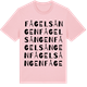 Pink Cotton t-shirt med Fågelsången ordlek t-shirt