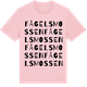 Pink Cotton t-shirt med Fågelsmossen ordlek t-shirt