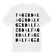 White t-shirt med Fagerdal ordlek t-shirt
