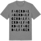 Mid Heather Gray t-shirt med Fagerdal ordlek t-shirt