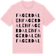 Pink Cotton t-shirt med Fagerdalen ordlek t-shirt