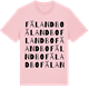 Pink Cotton t-shirt med Fälandbo ordlek t-shirt