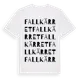 White t-shirt med Fallkärret ordlek t-shirt