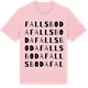 Pink Cotton t-shirt med Fallsboda ordlek t-shirt