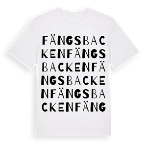 Fängsbacken ordlek t-shirt – ekologisk bomull t-shirt från Pinshirt