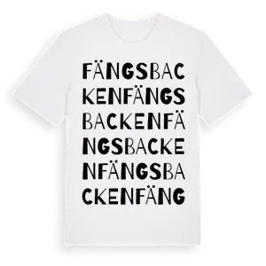 Fängsbacken ordlek t-shirt – ekologisk bomull t-shirt från Pinshirt