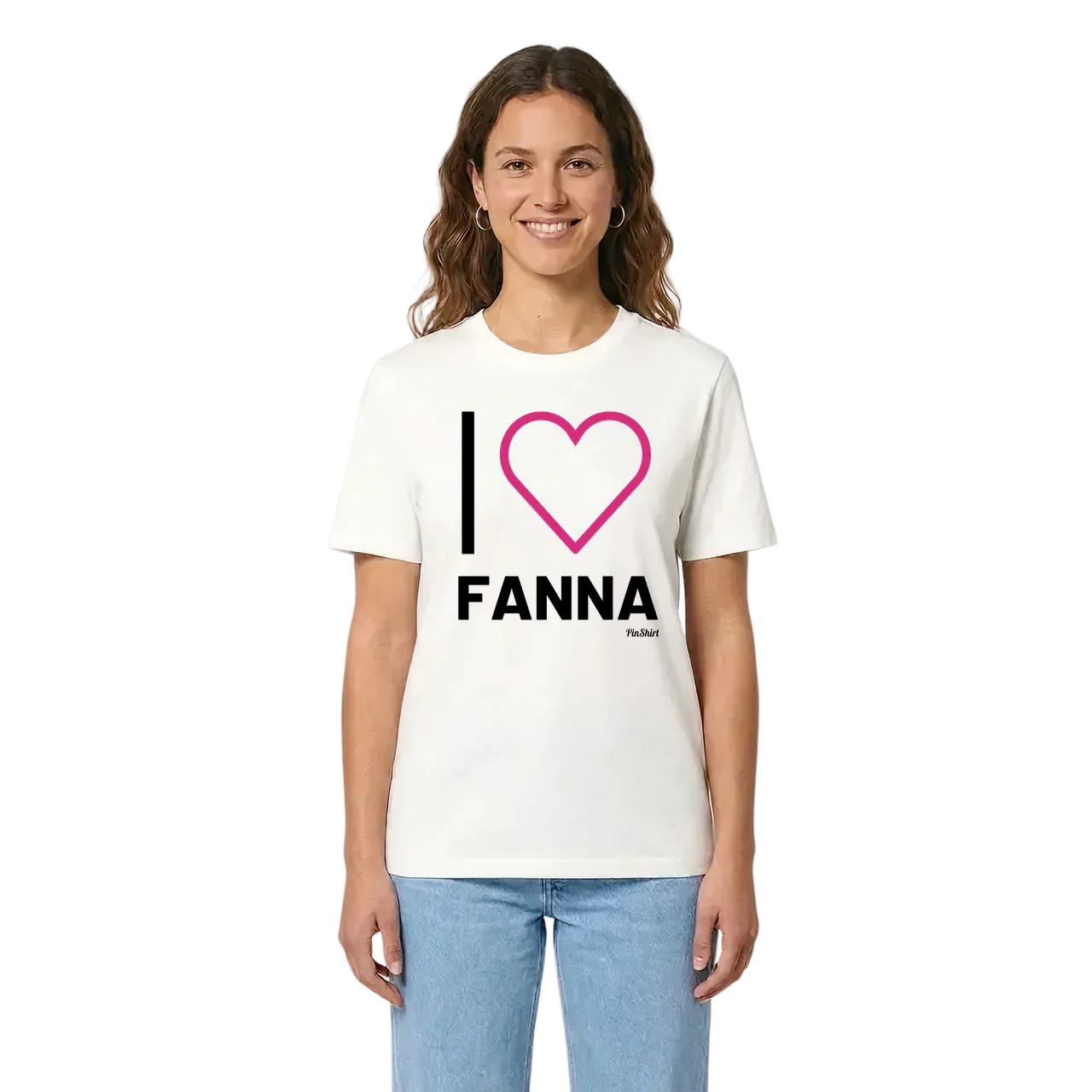 Jag älskar Fanna t-shirt stort tryck i miljö