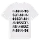 White t-shirt med Fanna Mosse ordlek t-shirt