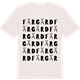 Vintage White t-shirt med Färgärd ordlek t-shirt