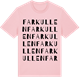 Pink Cotton t-shirt med Farkullen ordlek t-shirt