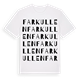 White t-shirt med Farkullen ordlek t-shirt