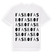 White t-shirt med Fasbo ordlek t-shirt