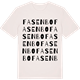Vintage White t-shirt med Fasenbo ordlek t-shirt