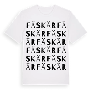 Fäskär ordlek t-shirt – ekologisk bomull t-shirt från Pinshirt