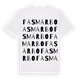 White t-shirt med Fasmarbo ordlek t-shirt