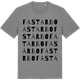 Mid Heather Gray t-shirt med Fastarbo ordlek t-shirt