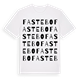 White t-shirt med Fastebo ordlek t-shirt