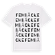 White t-shirt med Fembäcke ordlek t-shirt