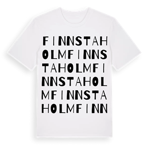Finnstaholm ordlek t-shirt – ekologisk bomull t-shirt från Pinshirt