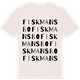 Vintage White t-shirt med Fiskmansbo ordlek t-shirt