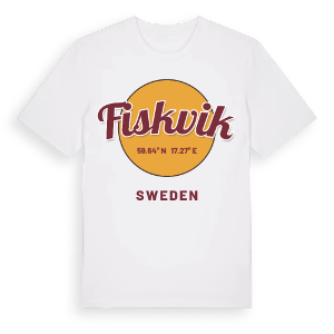Fiskvik cirkel t-shirt – ekologisk bomull t-shirt från Pinshirt