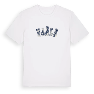Fjäla college t-shirt – ekologisk bomull t-shirt från Pinshirt